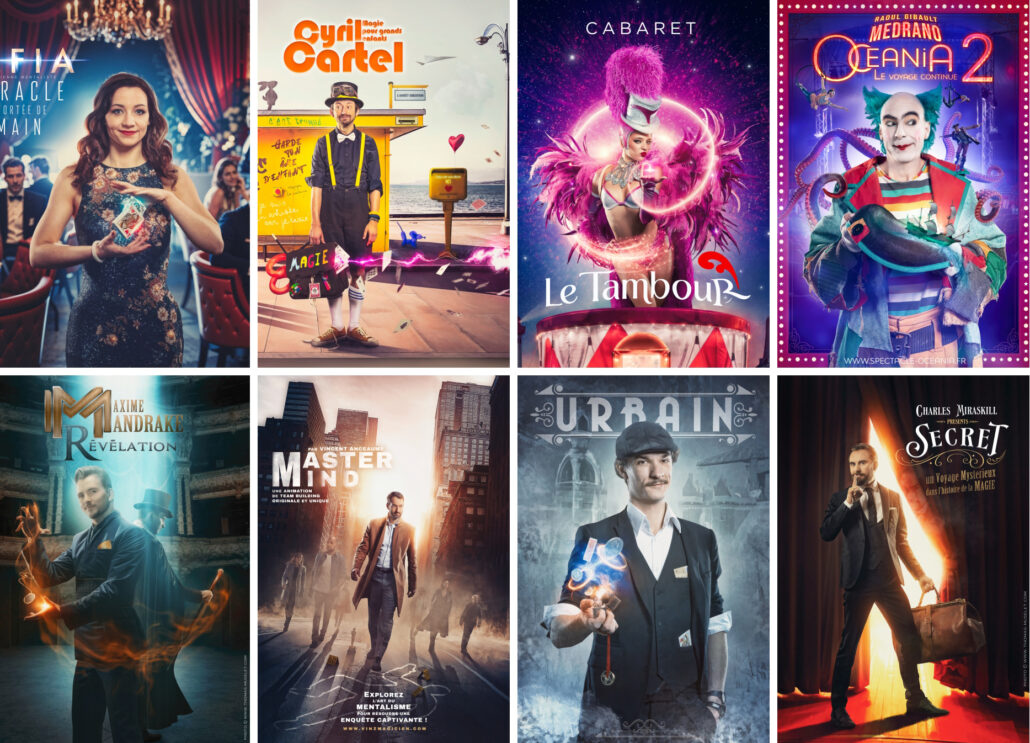 plusieurs affiches originales d'artistes, photographiées par Thomas Muselet www.thomas-muselet.com